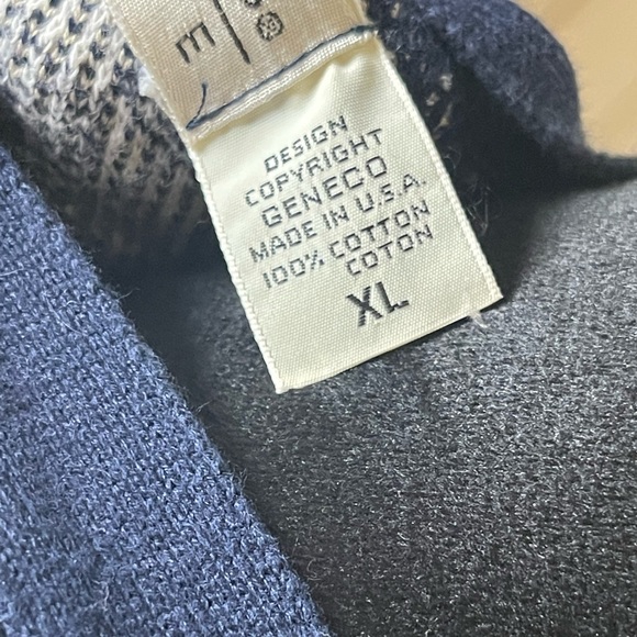 Crossings Fine Line 100% Cotton Sleeveless Button Up Sweater Vest Size XL - Picture 6 of 6